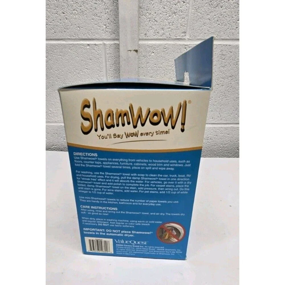 ORIGINAL ShamWow! AS SEEN ON TV 4 Large Towels 4 Mini Towels NOS